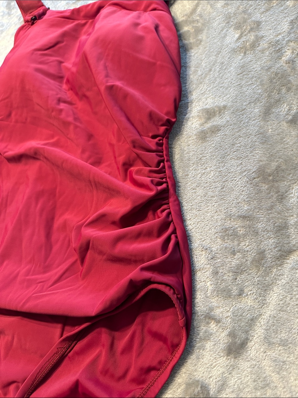 NWTS Aqua Green Deep Red/Maroon One-Piece Swimsuit Sz L - Picture 14 of 14